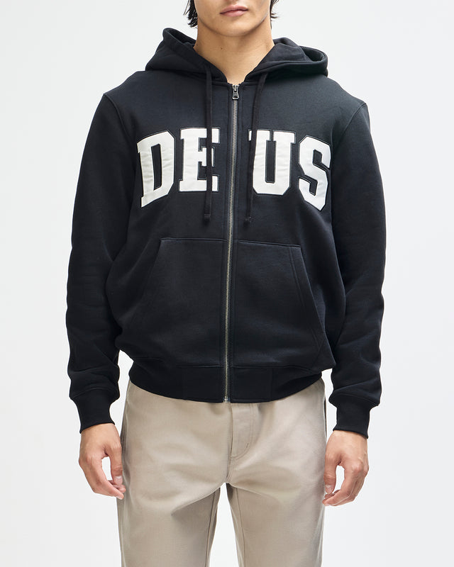 VICTORY LAP ZIP HOODIE - BLACK