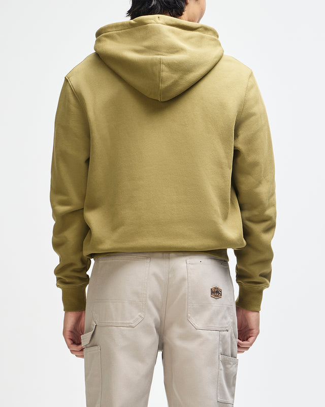 VICTORY LAP ZIP HOODIE - OLIVE GREEN