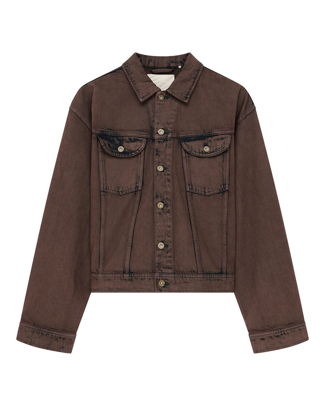 FOLKLORE JACKET - OVERDYED BROWN
