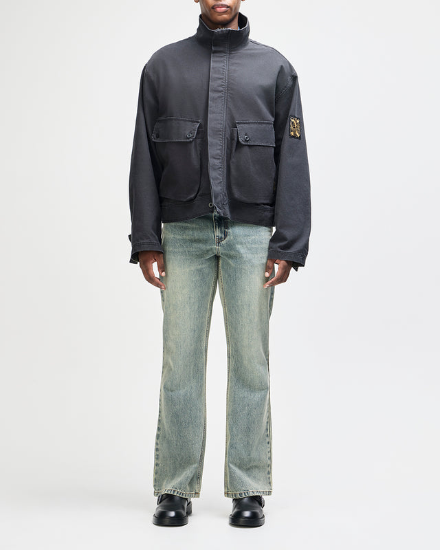 COMMON STATE JACKET - OVERDYED ANTHRACITE GREY