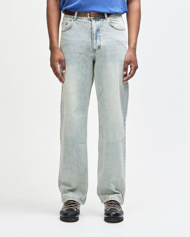 TRUE LINE STRAIGHT JEAN - WASHED INDIGO