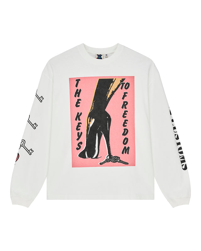 LOCKET OS LS TEE - VINTAGE WHITE
