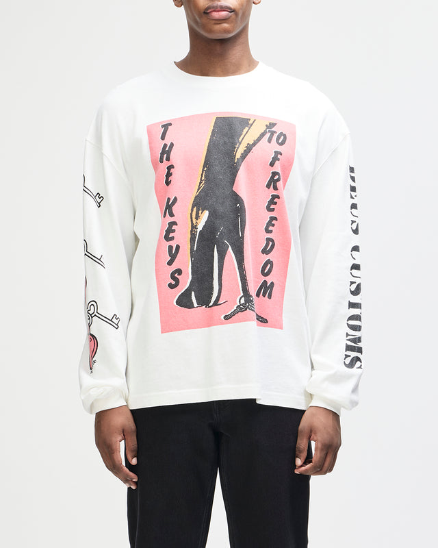 LOCKET OS LS TEE - VINTAGE WHITE