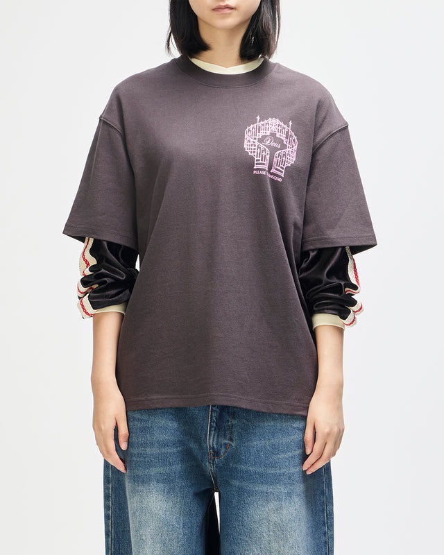 UPSTAIRS OS TEE - ANTHRACITE