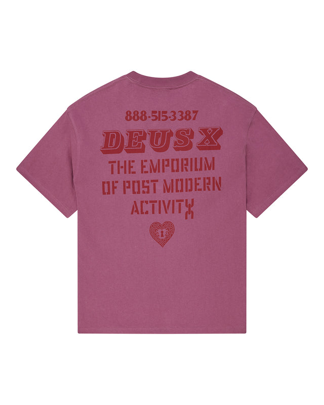 UPSTAIRS OS TEE - RED VIOLET