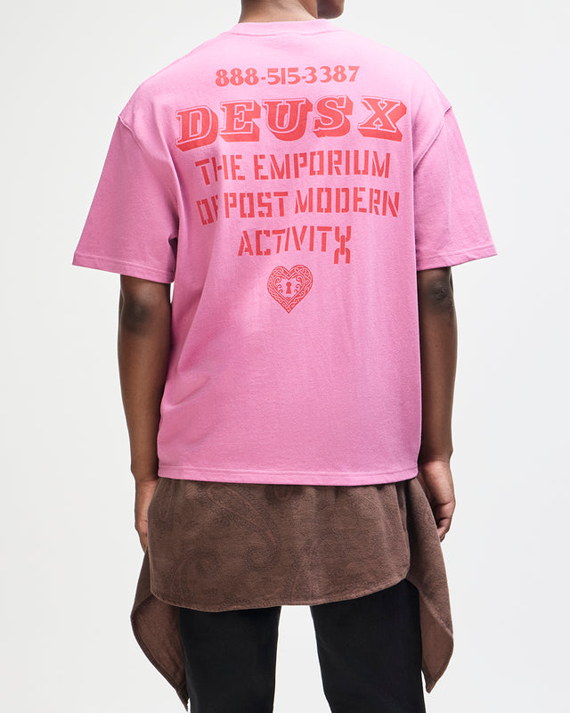 UPSTAIRS OS TEE - RED VIOLET