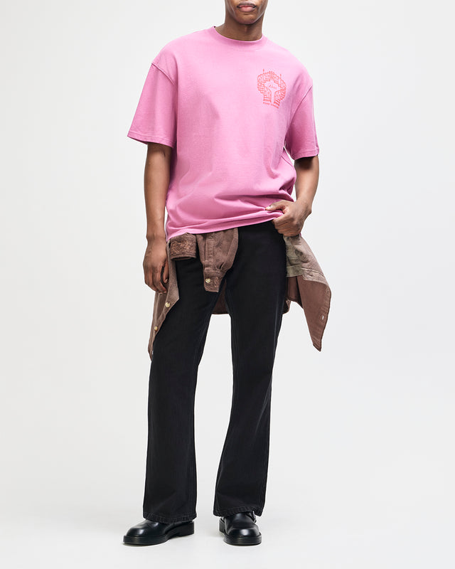 UPSTAIRS OS TEE - RED VIOLET