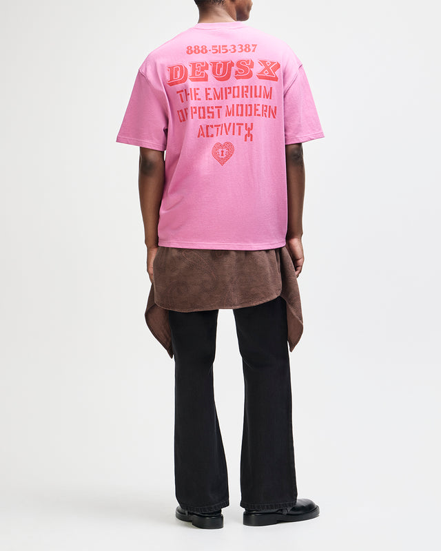 UPSTAIRS OS TEE - RED VIOLET