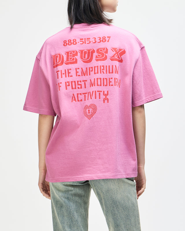 UPSTAIRS OS TEE - RED VIOLET