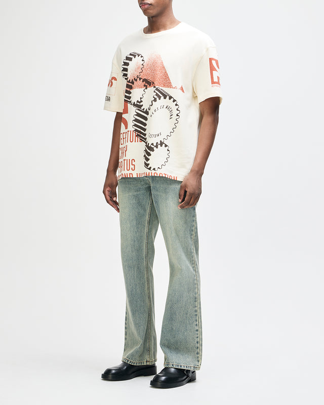 MERZ OVERSIZED TEE - DIRTY WHITE