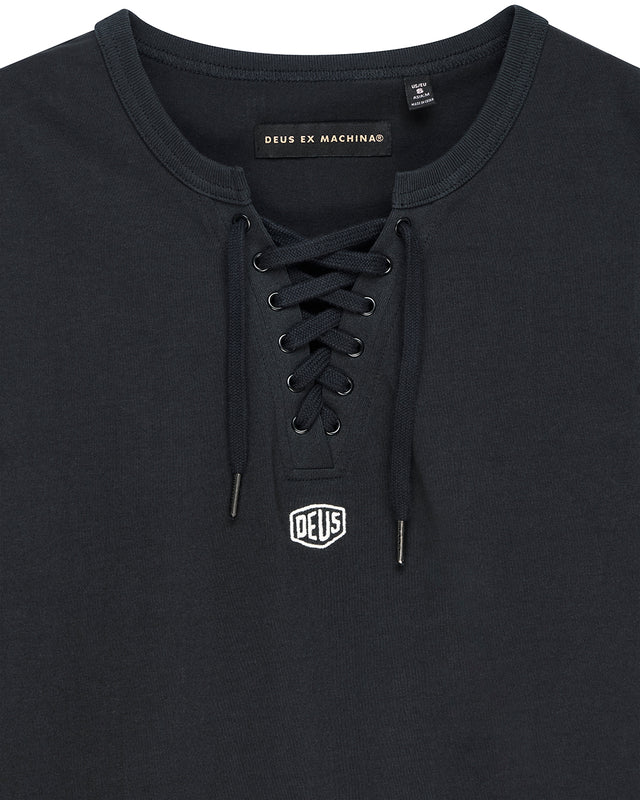 STOPPA LACE UP TOP - BLACK