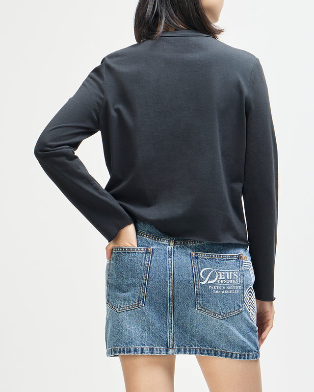 STOPPA LACE UP TOP - BLACK