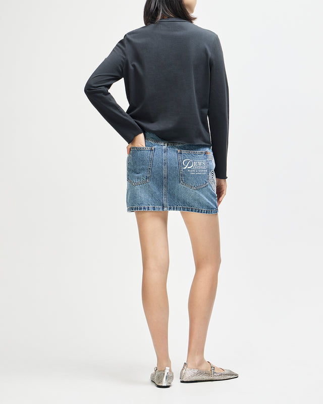 STOPPA LACE UP TOP - BLACK