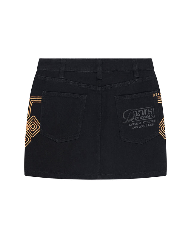 BONHAM EMBRO SKIRT - PHANTOM BLACK