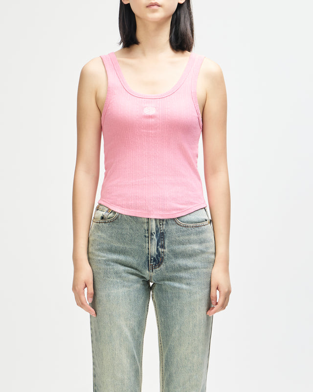 JUNE POINTELLE SHIELD TANK - PRISM PINK