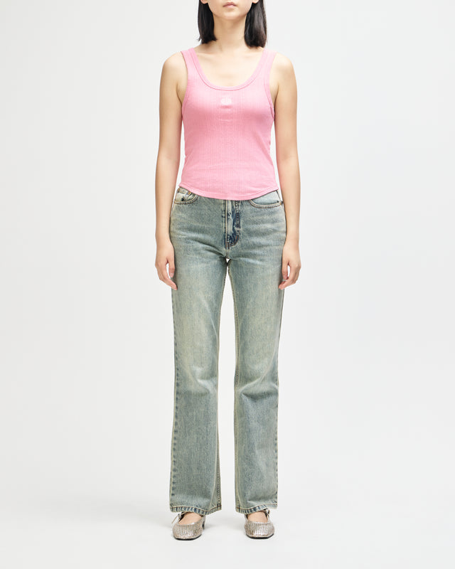 JUNE POINTELLE SHIELD TANK - PRISM PINK