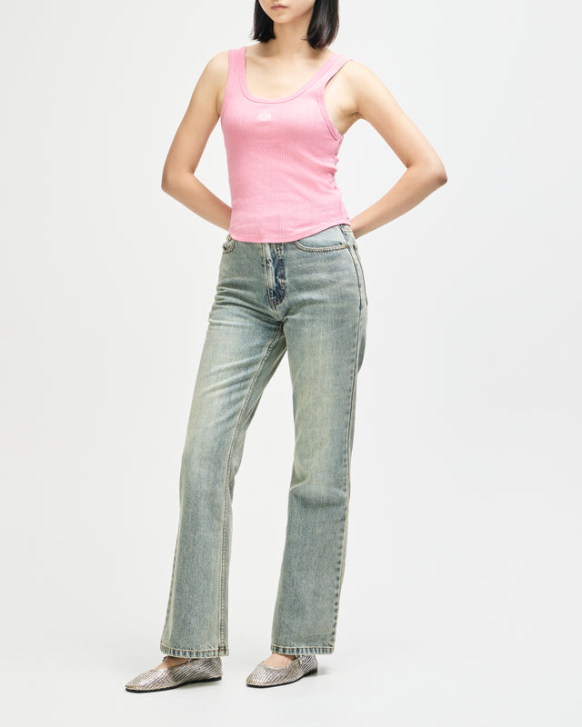 JUNE POINTELLE SHIELD TANK - PRISM PINK