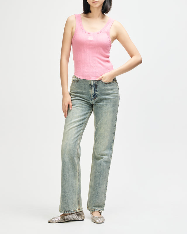 JUNE POINTELLE SHIELD TANK - PRISM PINK