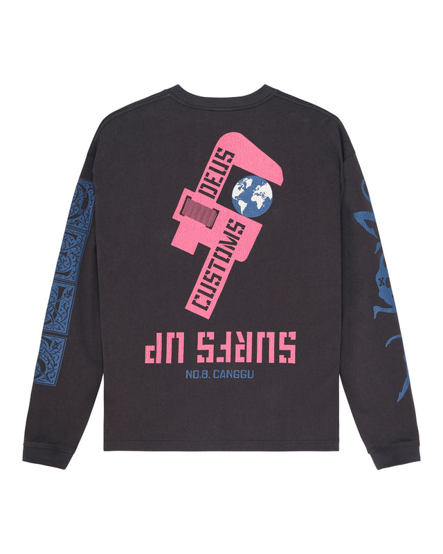 SWELL MAPS OS LS TEE 2 - ANTHRACITE