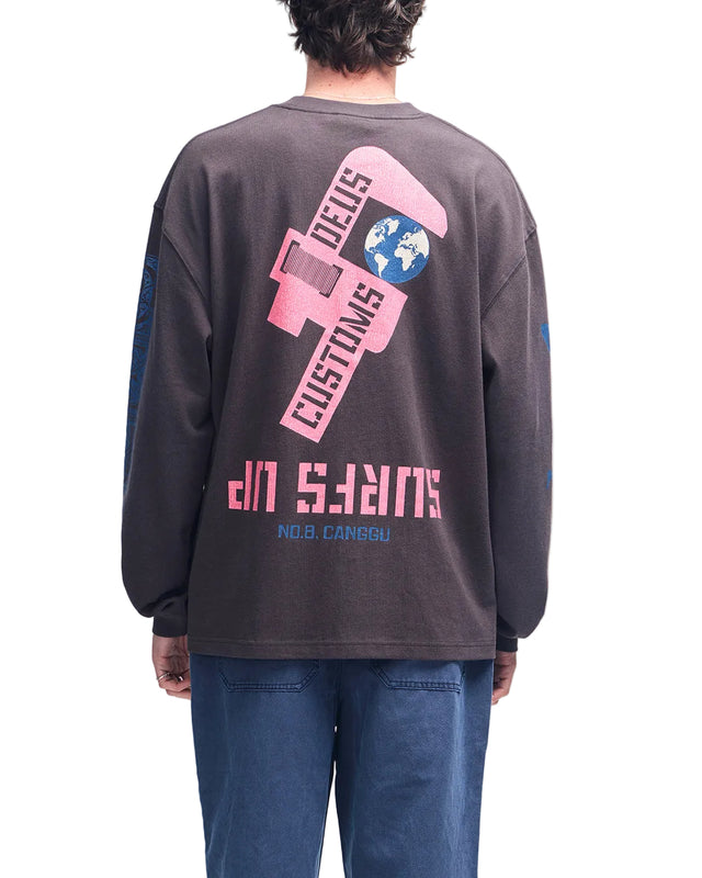 SWELL MAPS OS LS TEE 2 - ANTHRACITE