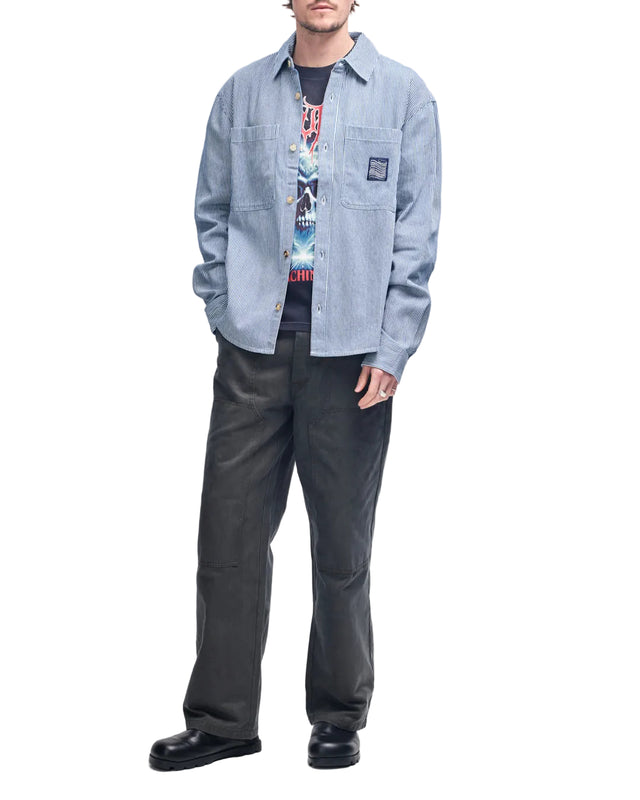 HYPERNIGHT LS SHIRT - INDIGO STRIPE
