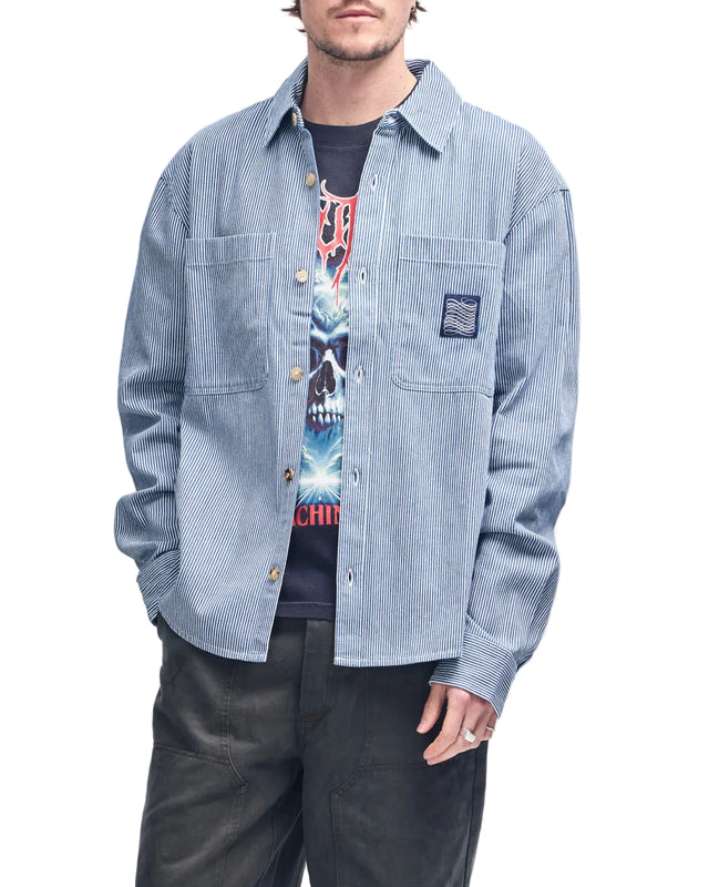HYPERNIGHT LS SHIRT - INDIGO STRIPE