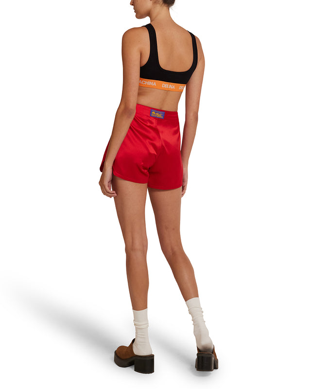 JIJI SATIN SHORT - RACE RED