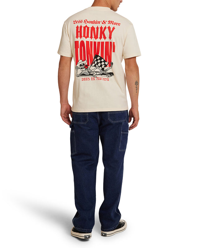 HONKY TONKIN TEE - DIRTY WHITE