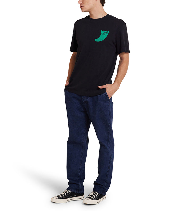 SINGLE FIN TEE  - BLACK