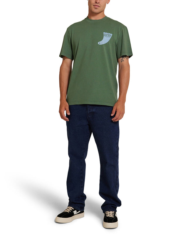 SINGLE FIN TEE  - HILLSIDE GREEN