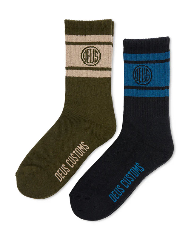 PILL LOGO SOCK II 2PACK - MULTI