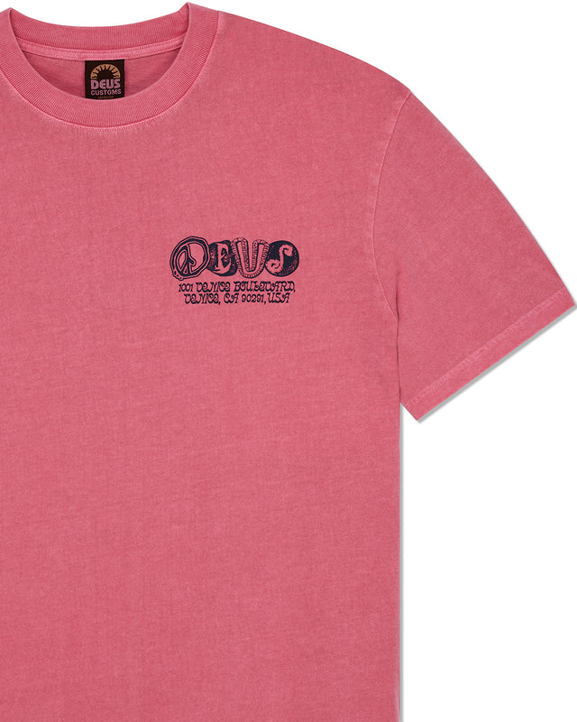 LABYRINTH TEE - RASPBERRY