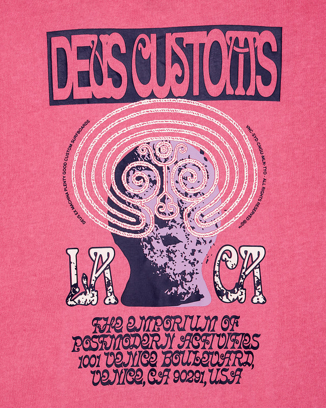 LABYRINTH TEE - RASPBERRY