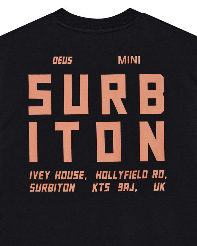SURBITON ADDRESS TEE - BLACK