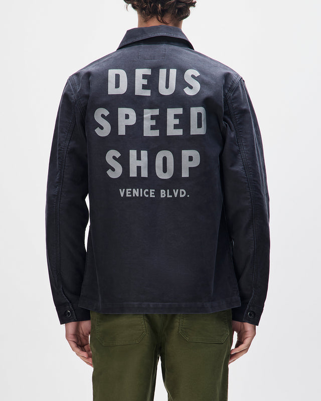 SPEEDSHOP CHORE JACKET - BLACK