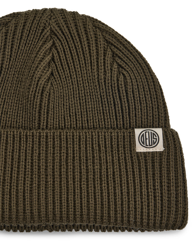 PILL MERINO BEANIE - DARK OLIVE