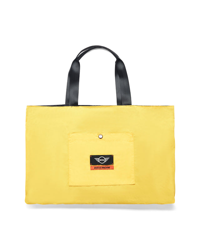 MINI REVERSIBLE TOTE BAG - BLACK/SPECTRA YELLOW