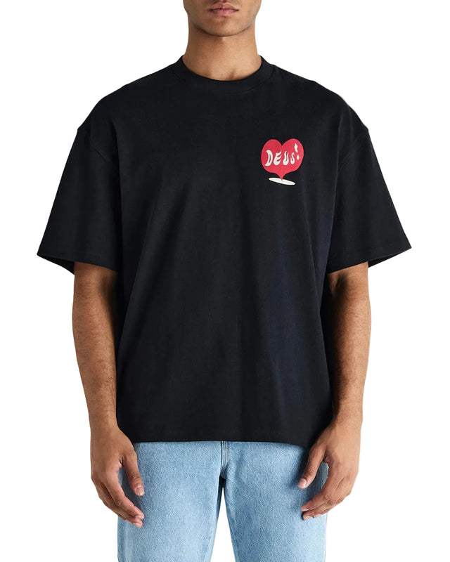 DEEP CUT TEE - BLACK