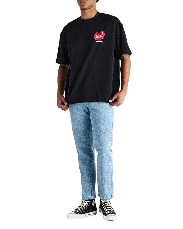 DEEP CUT TEE - BLACK