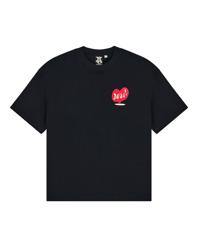 DEEP CUT TEE - BLACK