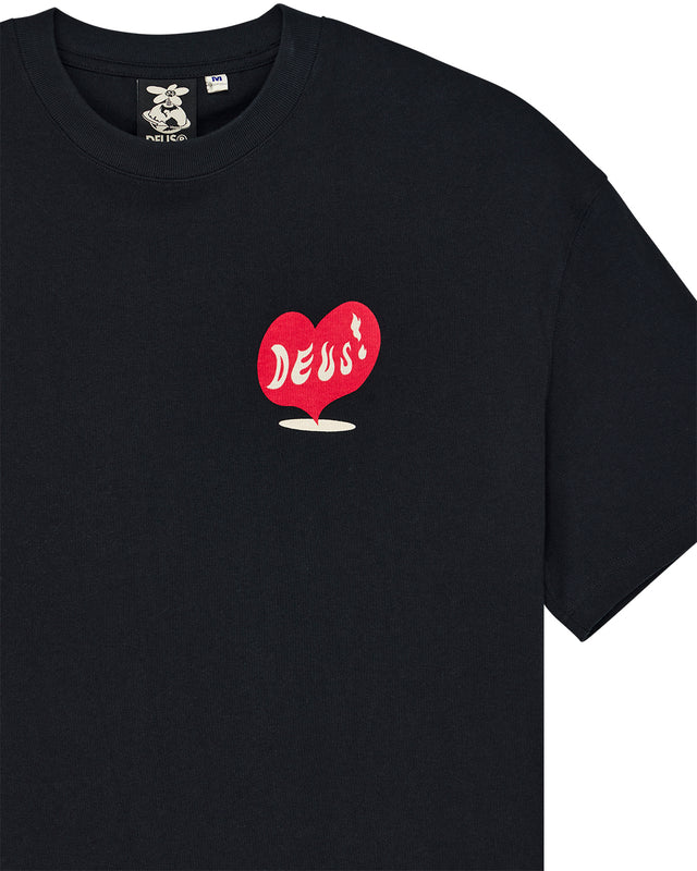 DEEP CUT TEE - BLACK