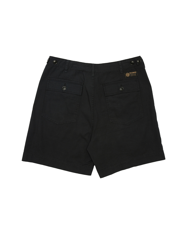 POPLIN HARRIS FATIGUE SHORT - BLACK