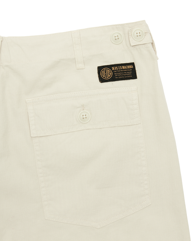 POPLIN HARRIS FATIGUE SHORT - DIRTY WHITE