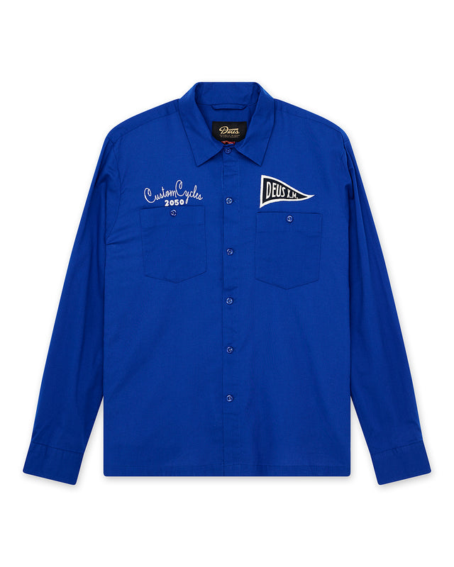 FORECOURT LS SHIRT - CLASSIC BLUE