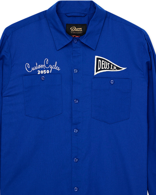 FORECOURT LS SHIRT - CLASSIC BLUE