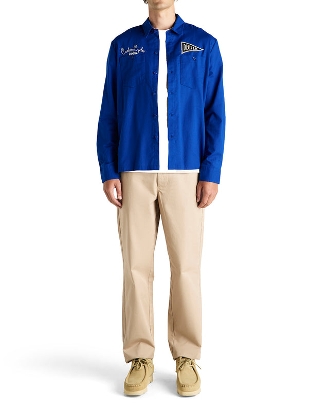 FORECOURT LS SHIRT - CLASSIC BLUE