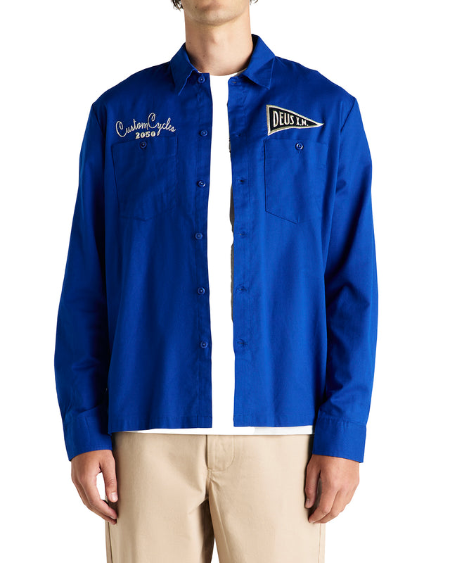 FORECOURT LS SHIRT - CLASSIC BLUE