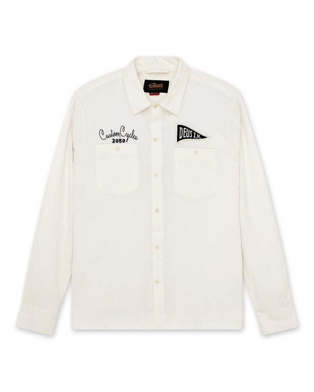 FORECOURT LS SHIRT - VINTAGE WHITE