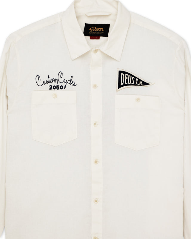 FORECOURT LS SHIRT - VINTAGE WHITE