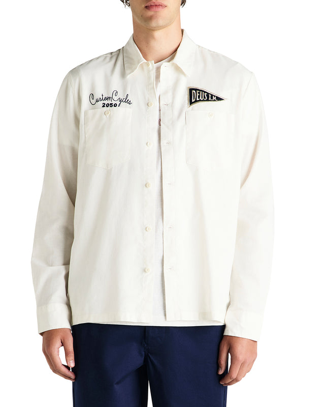FORECOURT LS SHIRT - VINTAGE WHITE